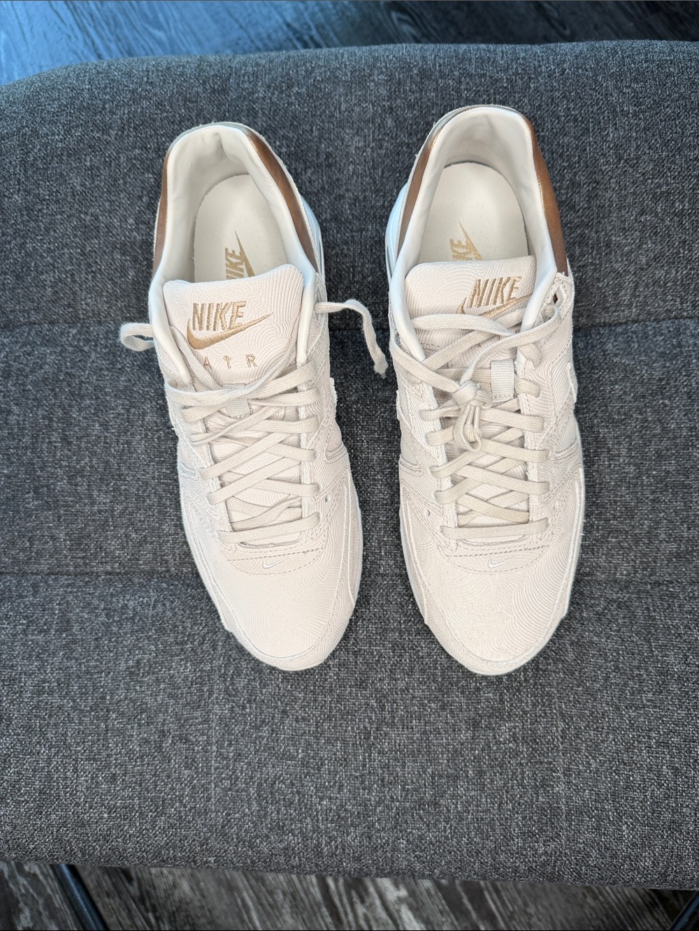 Nike Womens Air Max Sneakers in Cream and Brown